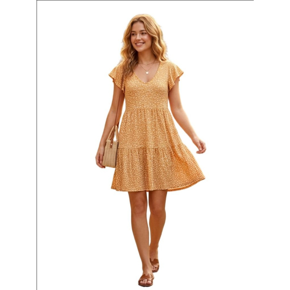 Jessica Simpson Mustard Yellow Mini Dress